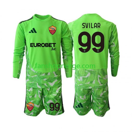 Billige Fotballdrakter Roma Mile Svilar 99 Keeper Barn Hjemmedrakt 2026-2027 Langermet