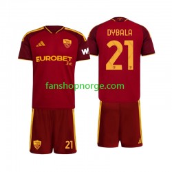 Billige Fotballdrakter Roma Paulo Dybala 21 Barn Hjemmedrakt 2026-2027 Kortermet