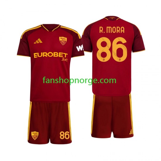 Billige Fotballdrakter Roma Rodrigo Mora 86 Barn Hjemmedrakt 2026-2027 Kortermet