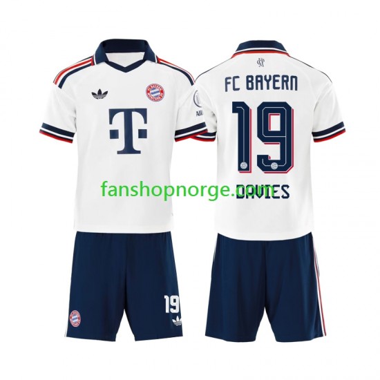Billige Fotballdrakter FC Bayern München Alphonso Davies 19 Barn Bortedrakt 2026-2027 Kortermet