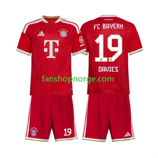 Billige Fotballdrakter FC Bayern München Alphonso Davies 19 Barn Hjemmedrakt 2026-2027 Kortermet