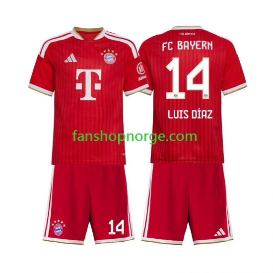 Billige Fotballdrakter FC Bayern München Luis Diaz 14 Barn Hjemmedrakt 2026-2027 Kortermet