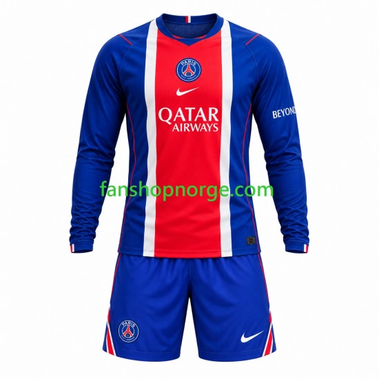 Billige Fotballdrakter Paris Saint-Germain Barn Hjemmedrakt 2026-2027 Langermet