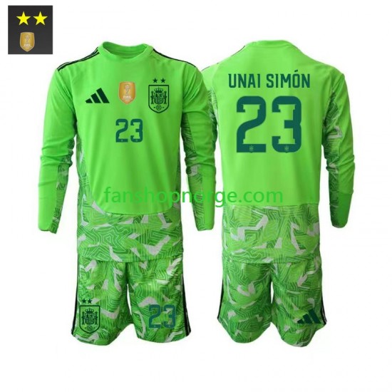 Billige Fotballdrakter Spania Unai Simon 23 Keeper Barn Tredjedrakt 2026-2027 Langermet