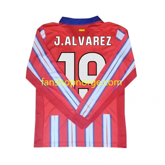 Billige Fotballdrakter Atlético Madrid Julian Alvarez 19 Herre Hjemmedrakt 2024-2025 Langermet