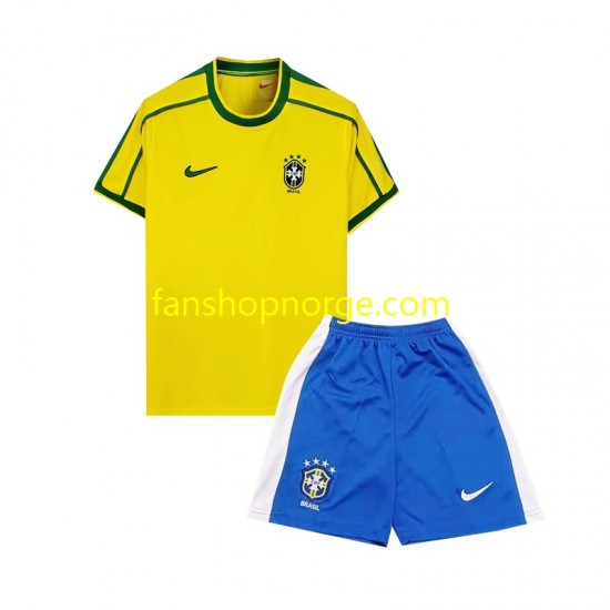 Billige Fotballdrakter Brasil Retro Barn Hjemmedrakt 1998 Kortermet