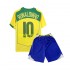 Billige Fotballdrakter Brasil Ronaldiho 10 Retro Barn Hjemmedrakt 2004 Kortermet