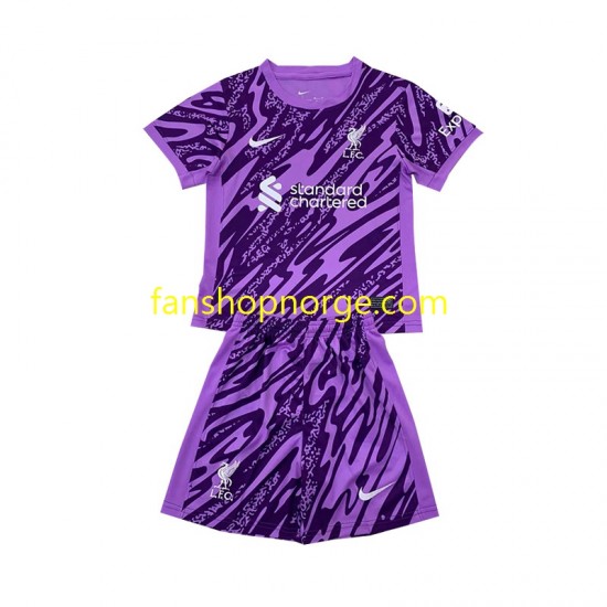 Billige Fotballdrakter Liverpool Keeper Barn Tredjedrakt 2024-2025 Kortermet