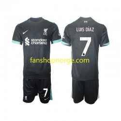 Billige Fotballdrakter Liverpool Luis Diaz 7 Barn Bortedrakt 2024-2025 Kortermet