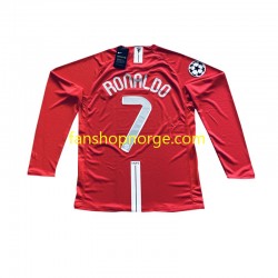 Billige Fotballdrakter Manchester United Cristiano Ronaldo 7 Champion League 2007 Retro Herre Hjemmedrakt Langermet