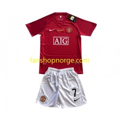Billige Fotballdrakter Manchester United Cristiano Ronaldo 7 Champion League 2007 Retro Barn Hjemmedrakt Kortermet