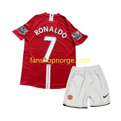 Billige Fotballdrakter Manchester United Cristiano Ronaldo 7 2007 Retro Barn Hjemmedrakt Kortermet