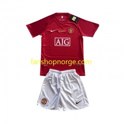 Billige Fotballdrakter Manchester United Champion League 2007 Barn Hjemmedrakt Kortermet