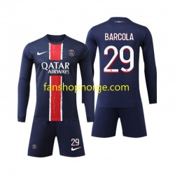Billige Fotballdrakter Paris Saint-Germain Bradley Barcola 29 Barn Hjemmedrakt 2024-2025 Langermet