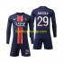 Billige Fotballdrakter Paris Saint-Germain Bradley Barcola 29 Barn Hjemmedrakt 2024-2025 Langermet