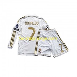 Billige Fotballdrakter Real Madrid Cristiano Ronaldo 7 Barn Hjemmedrakt 2011 Langermet