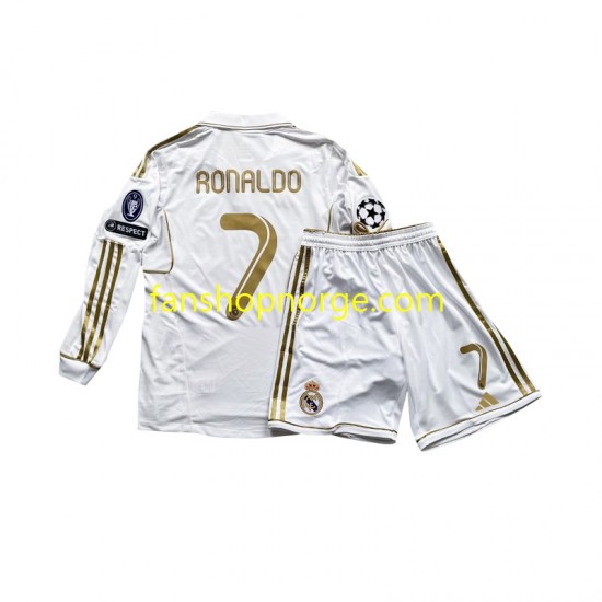 Billige Fotballdrakter Real Madrid Cristiano Ronaldo 7 Barn Hjemmedrakt 2011 Langermet