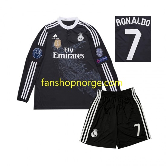 Billige Fotballdrakter Real Madrid Cristiano Ronaldo 7 2014 Retro Barn Tredjedrakt Langermet