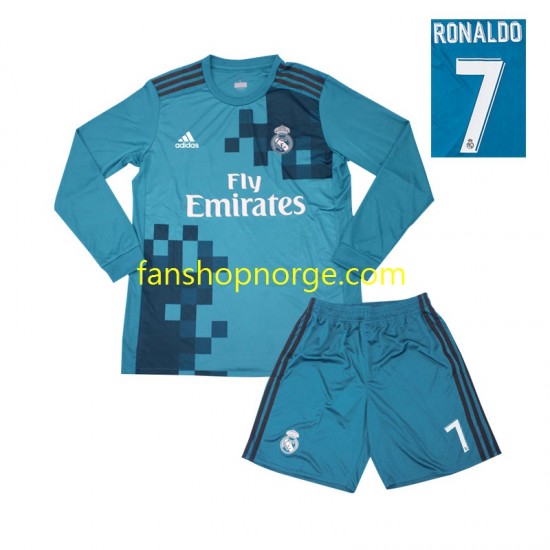 Billige Fotballdrakter Real Madrid Cristiano Ronaldo 7 2017 Retro Barn Tredjedrakt Langermet