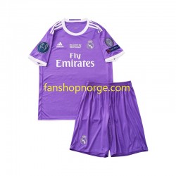 Billige Fotballdrakter Real Madrid 2016 Retro Barn Bortedrakt Kortermet