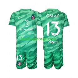Billige Fotballdrakter Atlético Madrid Jan Oblak 13 Green color Keeper Barn Bortedrakt 2023-2024 Kortermet