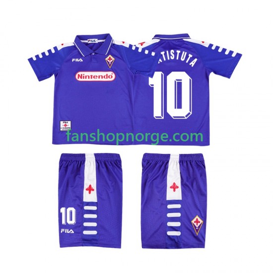 Billige Fotballdrakter Fiorentina RUICOSTA 10 Retro Barn Hjemmedrakt 1998 1999 Kortermet