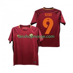 Billige Fotballdrakter Roma DZEKO 9 2017-2018 Retro Herre Hjemmedrakt Kortermet