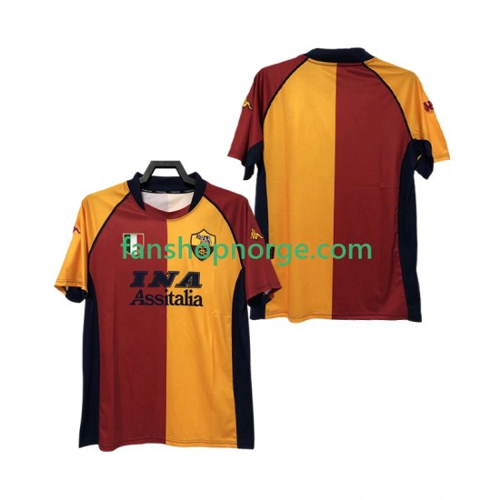Billige Fotballdrakter Roma 2000-2001 Retro Herre Hjemmedrakt Kortermet