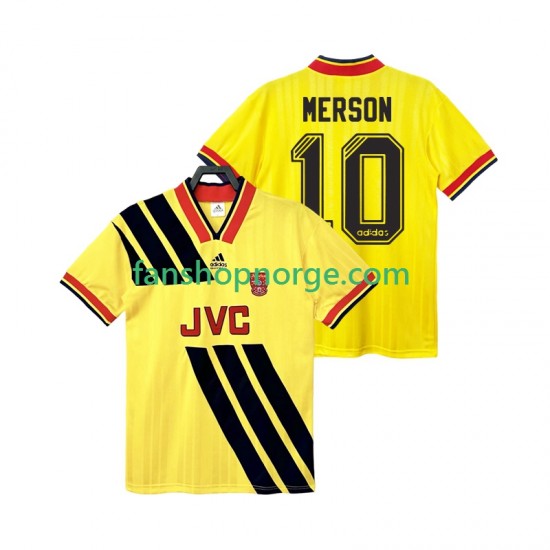 Billige Fotballdrakter Arsenal MERSON 10 1993 Retro Herre Bortedrakt 1994 Kortermet