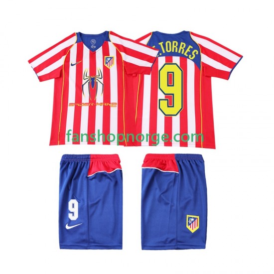 Billige Fotballdrakter Atlético Madrid F TORRES 9 2005 Retro Barn Hjemmedrakt 2004 Kortermet