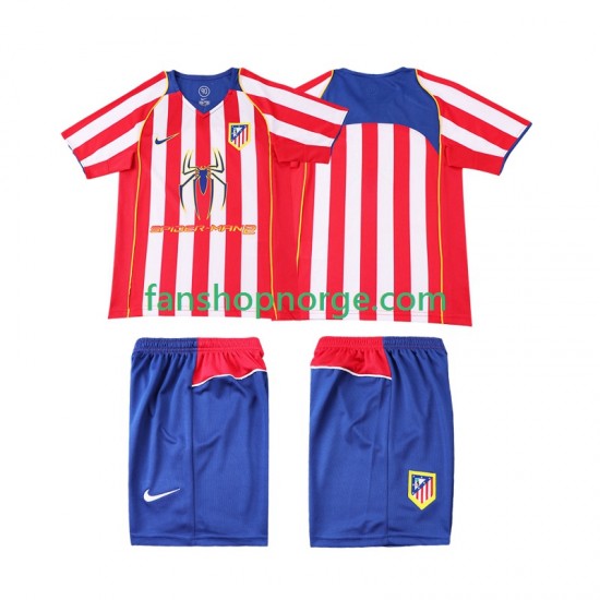 Billige Fotballdrakter Atlético Madrid 2005 Retro Barn Hjemmedrakt 2004 Kortermet