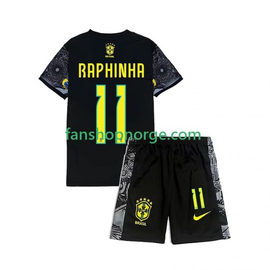 Brasil RAPHINHA 11 Cheist the Redeemer Football Shirts Barn Hjemmedrakt 2024 Kortermet