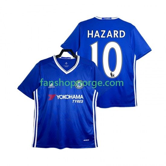Billige Fotballdrakter Chelsea HAZARD 10 2016-2017 Retro Herre Hjemmedrakt Kortermet