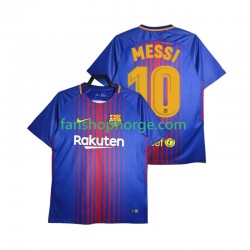 Billige Fotballdrakter FC Barcelona Lionel Messi 10 2017-2018 Retro Herre Hjemmedrakt Kortermet