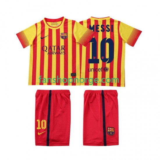 Billige Fotballdrakter FC Barcelona Lionel Messi 10 2013 2014 Retro Barn Bortedrakt Kortermet