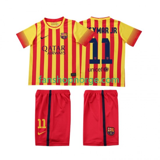 Billige Fotballdrakter FC Barcelona Neymar JR 11 2013 2014 Retro Barn Bortedrakt Kortermet