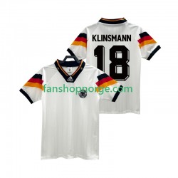 Billige Fotballdrakter Tyskland KLINSMANN 18 1992 Retro Herre Hjemmedrakt Kortermet