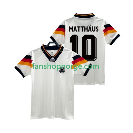 Billige Fotballdrakter Tyskland MATTHAUS 10 1992 Retro Herre Hjemmedrakt Kortermet
