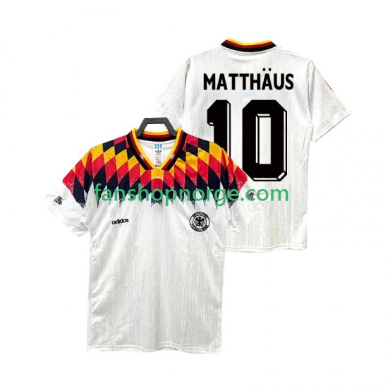 Billige Fotballdrakter Tyskland MATTHAUS 10 Retro Herre Hjemmedrakt 1994 Kortermet