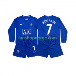 Billige Fotballdrakter Manchester United Cristiano Ronaldo 7 Retro Barn Bortedrakt 2008 Langermet