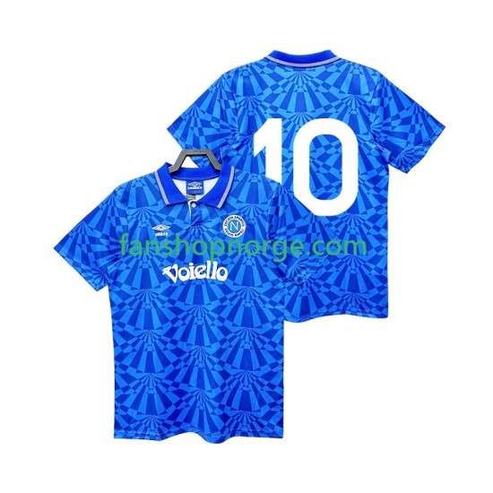 Billige Fotballdrakter Napoli 10 1991 1993 Retro Herre Hjemmedrakt Kortermet