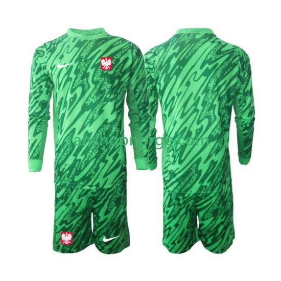 Billige Fotballdrakter Polen Keeper Barn Tredjedrakt 2024 Langermet