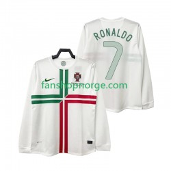 Billige Fotballdrakter Portugal Cristiano Ronaldo 7 2012 Retro Herre Bortedrakt Langermet