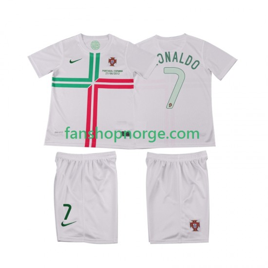Billige Fotballdrakter Portugal Cristiano Ronaldo 7 2012 Retro Barn Bortedrakt Kortermet