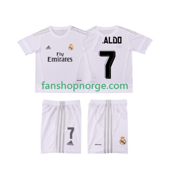 Billige Fotballdrakter Real Madrid Cristiano Ronaldo 7 2015 2016 Retro Barn Hjemmedrakt Kortermet