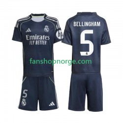 Billige Fotballdrakter Real Madrid Jude Bellingham 5 Barn Bortedrakt 2025-2026 Kortermet