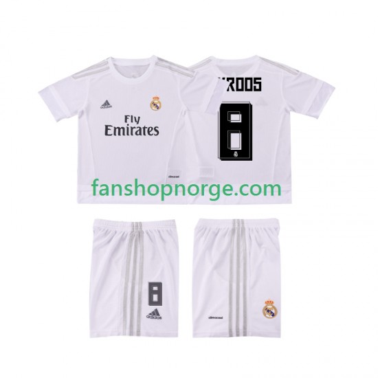 Billige Fotballdrakter Real Madrid KROOS 8 2015 2016 Retro Barn Hjemmedrakt Kortermet