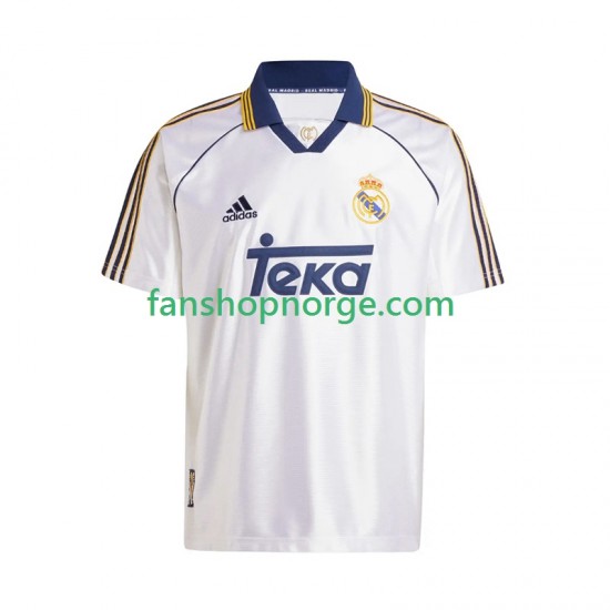 Billige Fotballdrakter Real Madrid -2000 Retro Herre Hjemmedrakt 1999 Kortermet