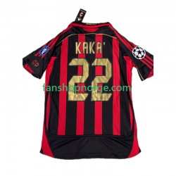 Billige Fotballdrakter AC Milan KAKA 8 2007 Retro Herre Hjemmedrakt 2006 Kortermet
