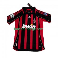 Billige Fotballdrakter AC Milan KAKA 8 2007 Retro Herre Hjemmedrakt 2006 Kortermet
